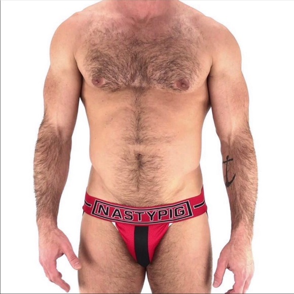 NASTY PIG Rival Jock Strap Red & Black XLarge NEW! - Picture 5 of 8